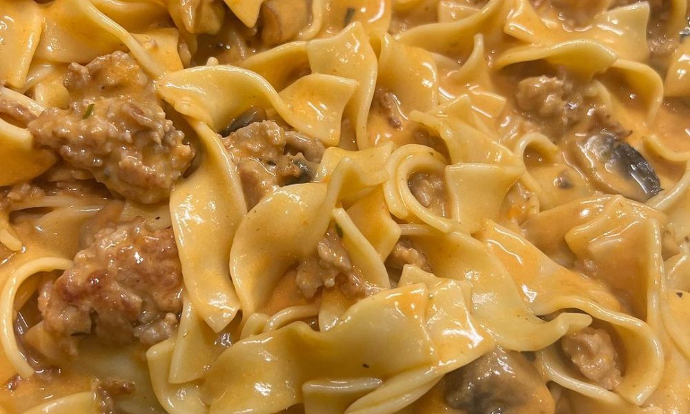 Nudelpfanne mit Gehacktes und Pilzen – Kochbucher