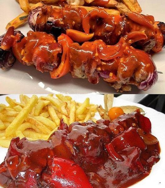 Schaschlik mit selbstgemachter Schaschliksoße – Kochbucher